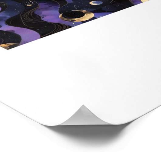 Abstract Whimsigoth Pattern Classic ポスター (角)