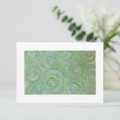 Abstract white and green roses hand-drawn notecard 招待状 (スタンド正面)