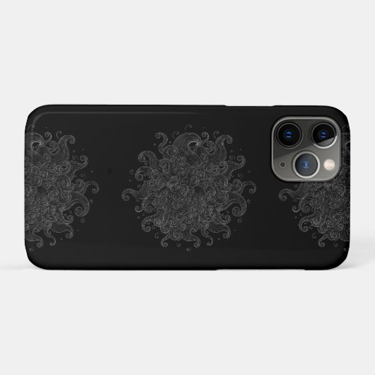 Abstract White Outline Waves Seamless Phone Case Case-Mate iPhoneケース (裏面(横))