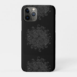 Abstract White Outline Waves Seamless Phone Case iPhone 11 Proケース