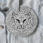 Abstract Wild Cat Head 缶バッジ (インサイチュ)