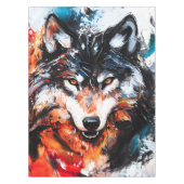 Abstract Wild Spirit Wolf テーブルクロス (正面)