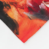 Abstract Wild Spirit Wolf フリースブランケット (角)