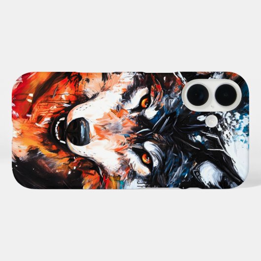 Abstract Wild Spirit Wolf Case-Mate iPhoneケース (裏面 (横))