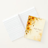 Abstract Wildflowers Floral Spiral-bound Journal ノートブック (内部)