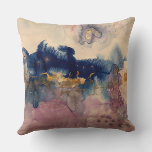 abstract with blue and pink pillow クッション (裏面)