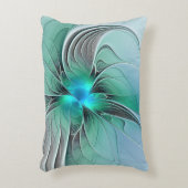 Abstract With Blue, Modern Fractal Art アクセントクッション (正面(垂直))