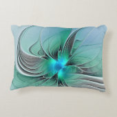 Abstract With Blue, Modern Fractal Art アクセントクッション (裏面)