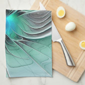 Abstract With Blue, Modern Fractal Art キッチンタオル (四つ折り)