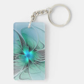 Abstract With Blue, Modern Fractal Art キーホルダー (裏面)