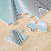 Abstract With Blue, Modern Fractal Art ジグソーパズル (側面)