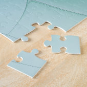 Abstract With Blue, Modern Fractal Art ジグソーパズル (側面)