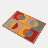 Abstract with Circles and Squares ドアマット (アングル)