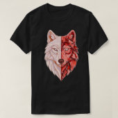 Abstract Wolf Identity | Dual Self Symbolic Modern Tシャツ (デザイン正面)
