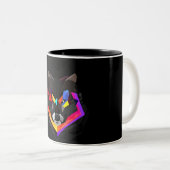 Abstract wolf mug ツートーンマグカップ (正面右)