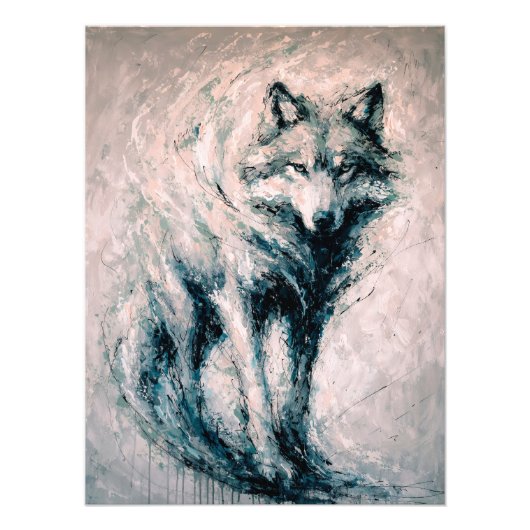 Abstract Wolf Painting フォトプリント (正面)