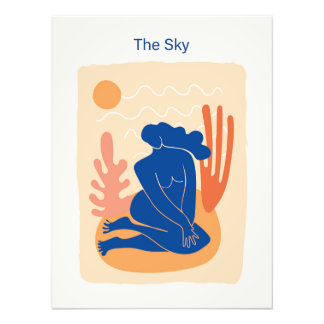 Abstract woman and nature in the style of Matisse フォトプリント