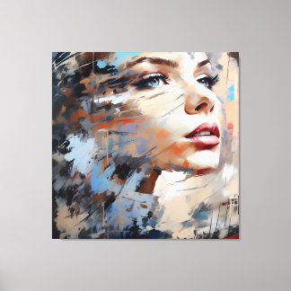 Abstract woman face 01 キャンバスプリント