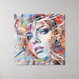 Abstract woman face 02 キャンバスプリント