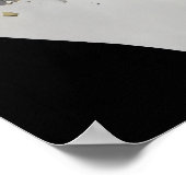 Abstract Woman Gold Black Surrealist Art Elegant ポスター (角)