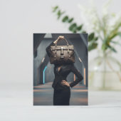 Abstract woman with bag ポストカード (スタンド正面)