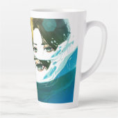 abstract women face カフェラテマグ (右)