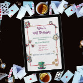 Abstract Wonderland Birthday Invitation 招待状