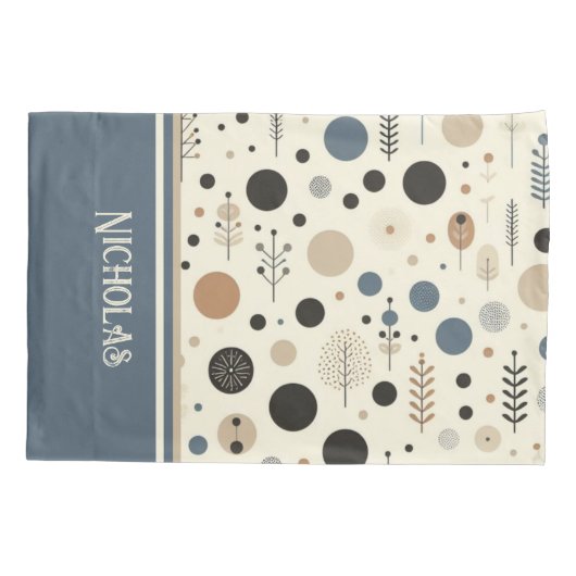 Abstract Woodlandカスタム名 枕カバー (裏面-左)