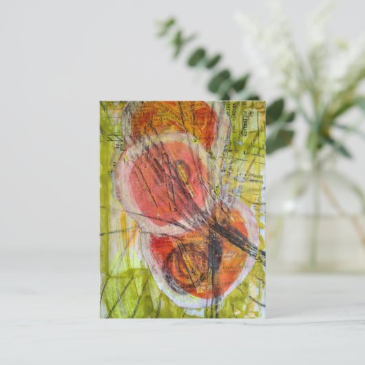 abstract words collage  ポストカード (スタンド正面)