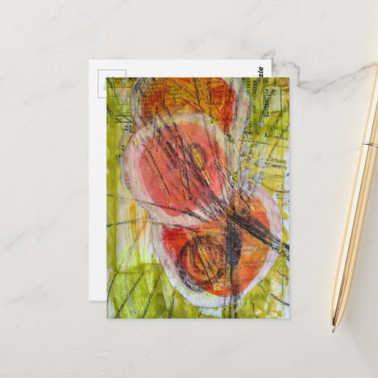 abstract words collage  ポストカード (正面/裏面インサイチュ)