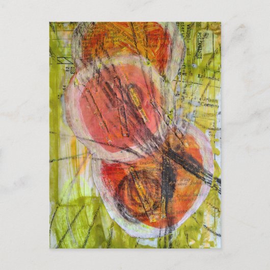 abstract words collage  ポストカード (正面)