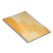 Abstract Yellow and Cream Paint Strokes  ノートブック (右側)