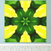 ABSTRACT YELLOW AND GREEN DRAWING. SAMER BRASIL. 3 キャンバスプリント (インサイチュ (ウッドフロア))