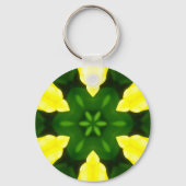 ABSTRACT YELLOW AND GREEN DRAWING. SAMER BRASIL. 3 キーホルダー (正面)