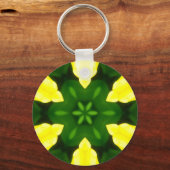 ABSTRACT YELLOW AND GREEN DRAWING. SAMER BRASIL. 3 キーホルダー (正面)