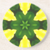 ABSTRACT YELLOW AND GREEN DRAWING. SAMER BRASIL. 3 コースター (正面)