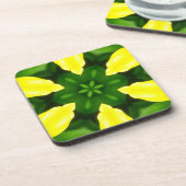 ABSTRACT YELLOW AND GREEN DRAWING. SAMER BRASIL. 3 コースター (左側)