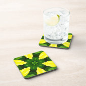 ABSTRACT YELLOW AND GREEN DRAWING. SAMER BRASIL. 3 コースター (右側)