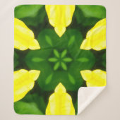 ABSTRACT YELLOW AND GREEN DRAWING. SAMER BRASIL. 3 シェルパブランケット (正面)