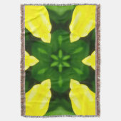 ABSTRACT YELLOW AND GREEN DRAWING. SAMER BRASIL. 3 スローブランケット (正面縦)