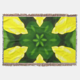 ABSTRACT YELLOW AND GREEN DRAWING. SAMER BRASIL. 3 スローブランケット