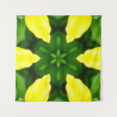 ABSTRACT YELLOW AND GREEN DRAWING. SAMER BRASIL. 3 タペストリー (正面(横))