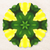 ABSTRACT YELLOW AND GREEN DRAWING. SAMER BRASIL. 3 ペーパーコースター (正面)