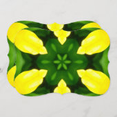 ABSTRACT YELLOW AND GREEN DRAWING. SAMER BRASIL. 3 招待状 (正面/裏面)