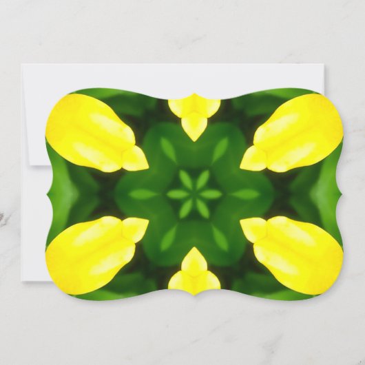 ABSTRACT YELLOW AND GREEN DRAWING. SAMER BRASIL. 3 招待状 (正面)