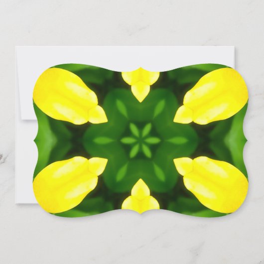 ABSTRACT YELLOW AND GREEN DRAWING. SAMER BRASIL. 3 招待状 (裏面)