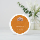 Abstract Yellow Circle Shape Pink Tree Card 招待状 (スタンド正面)