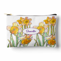Abstract Yellow Daffodil Flower Watercolor Girls