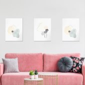 Abstract Zen Shapes Minimalist Wall Art Set (リビング)