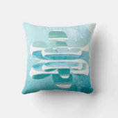 Abstract Zen Throw Pillow–Blue Minimal Art Cushion クッション (裏面)